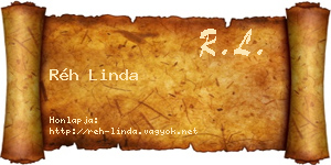 Réh Linda névjegykártya